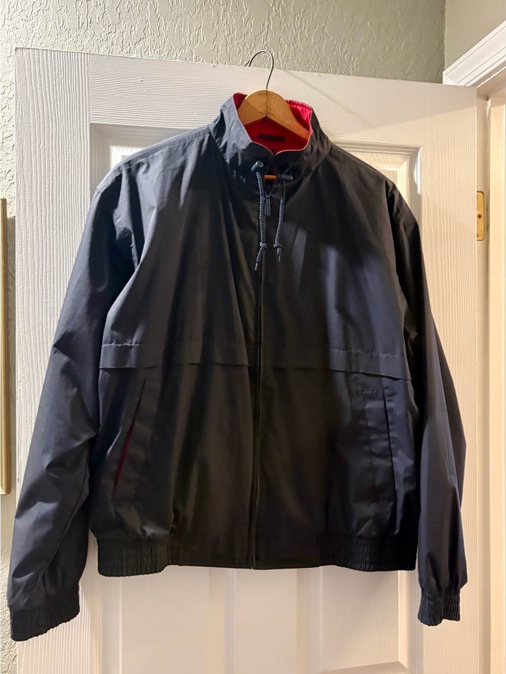 Port Authority Navy Jacket with Red Trim
